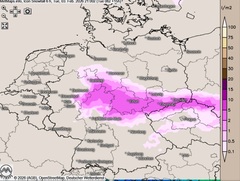 Lokal kr&auml;ftige Schneef&auml;lle
