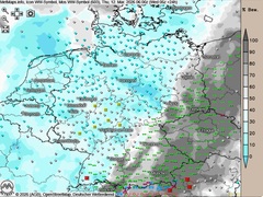 Im Südosten anfangs noch nass